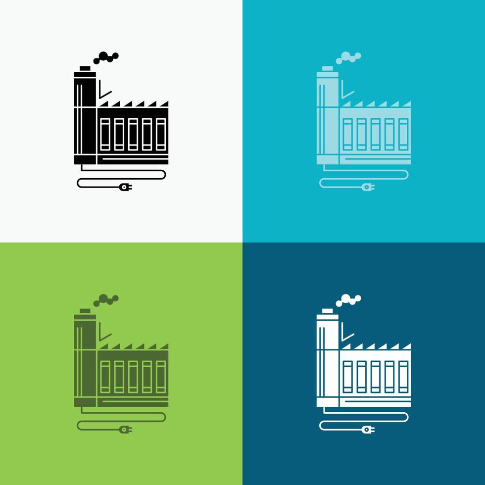 Consumption. resource. energy. factory. manufacturing Icon Over Various Background. glyph style design. designed for web and app. Eps 10 vector illustration