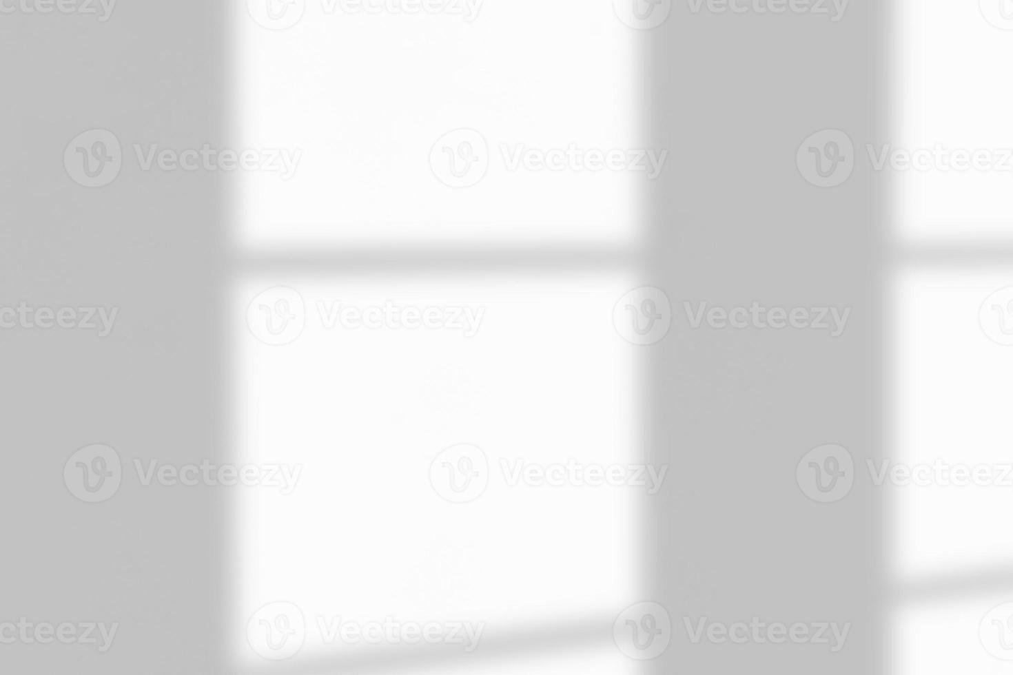 Window shadow drop on white wall background photo