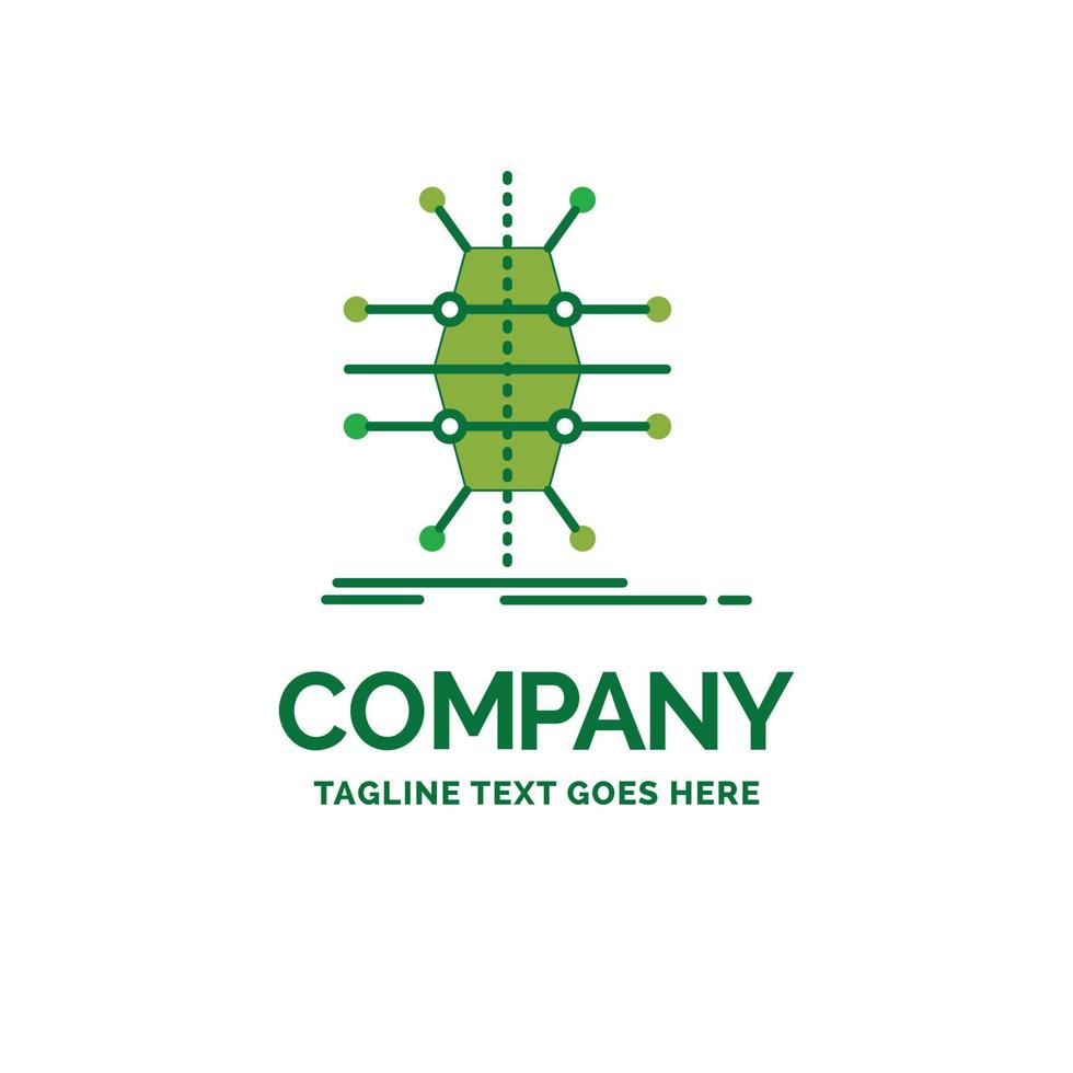 Distribution. grid. infrastructure. network. smart Flat Business Logo template. Creative Green Brand Name Design. vector