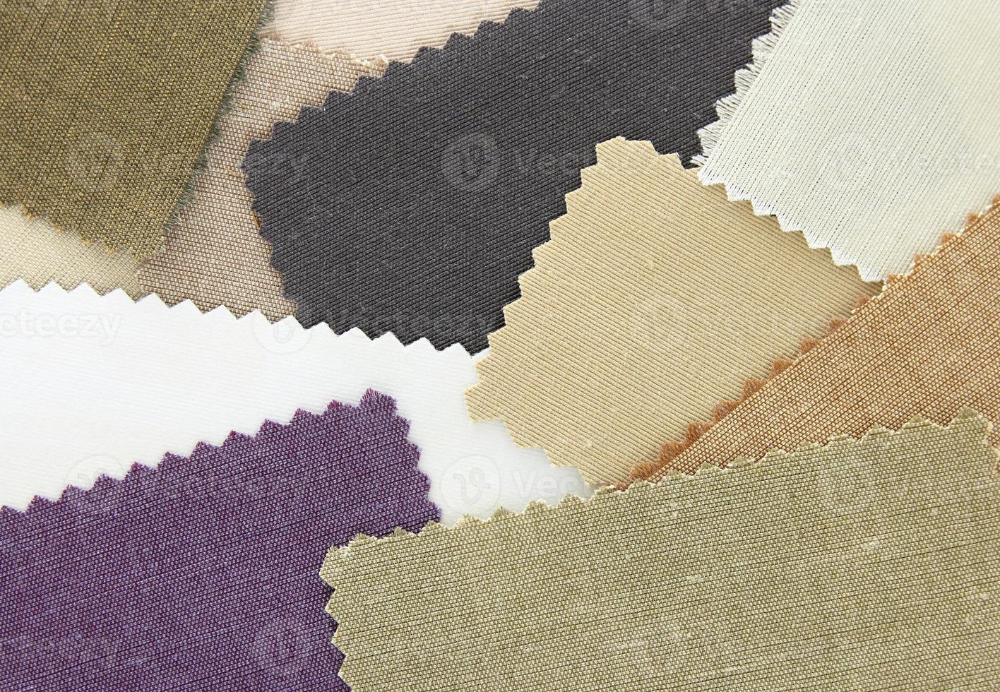 Multi color fabric texture samples photo