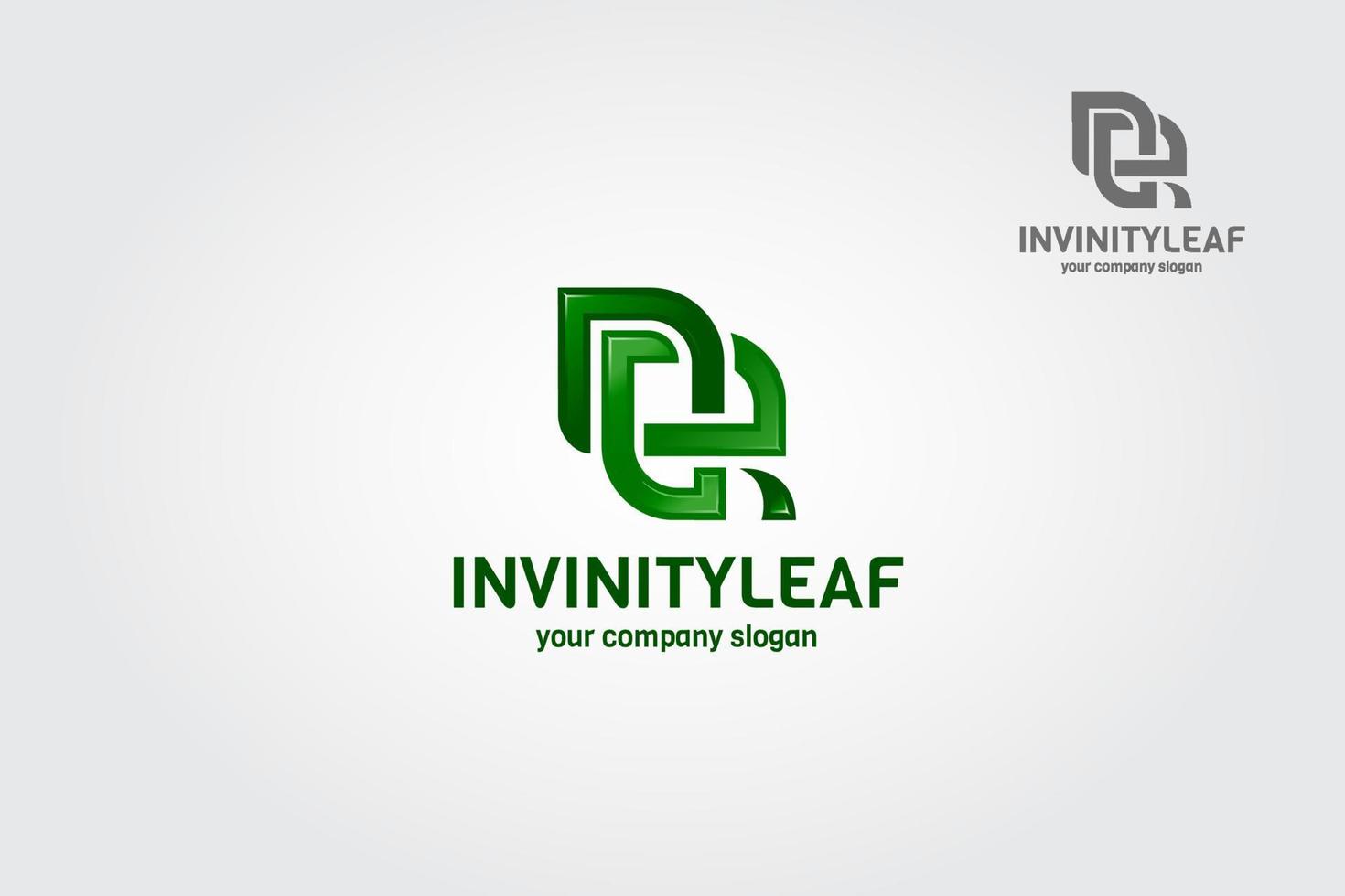 plantilla de logotipo vectorial de hoja infinita. una excelente plantilla de logotipo en alta calidad y fácil de usar con fuentes y colores editables. ilustración de logotipo simple, única y profesional. vector