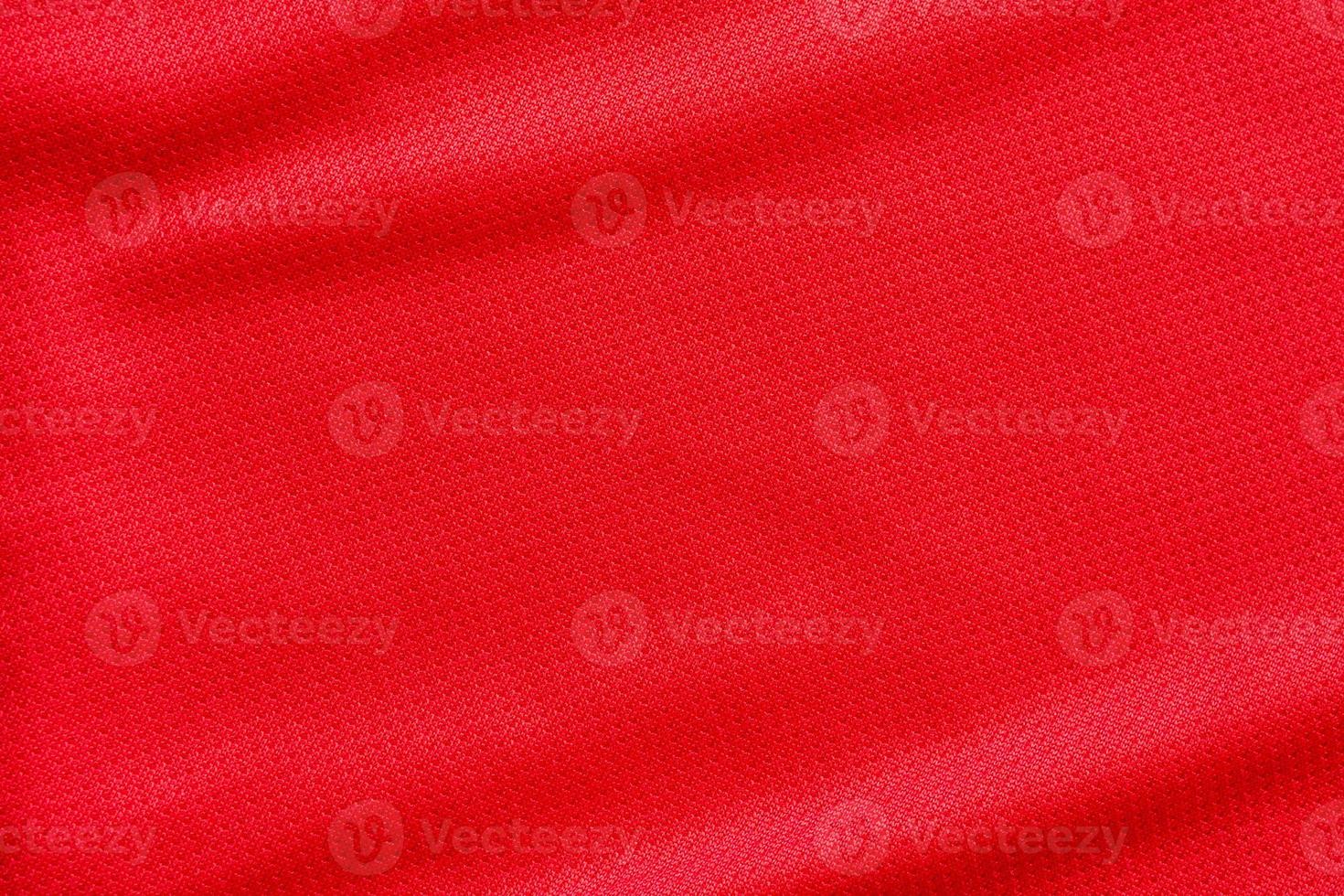 Red sports clothing fabric football shirt jersey texture background photo