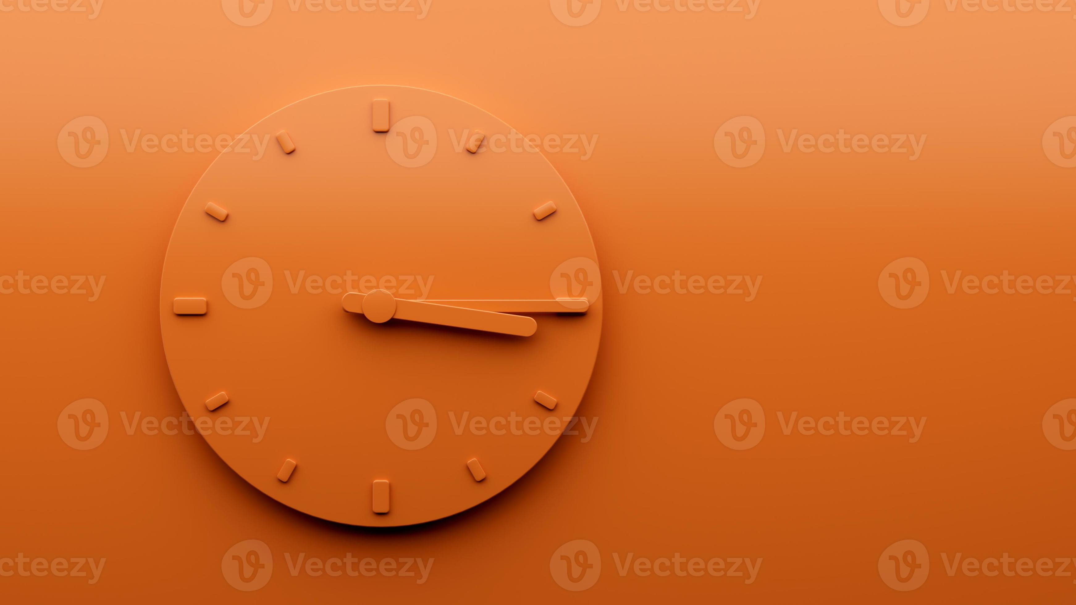 reloj naranja mínimo 3 15 y cuarto a las tres en punto reloj de pared