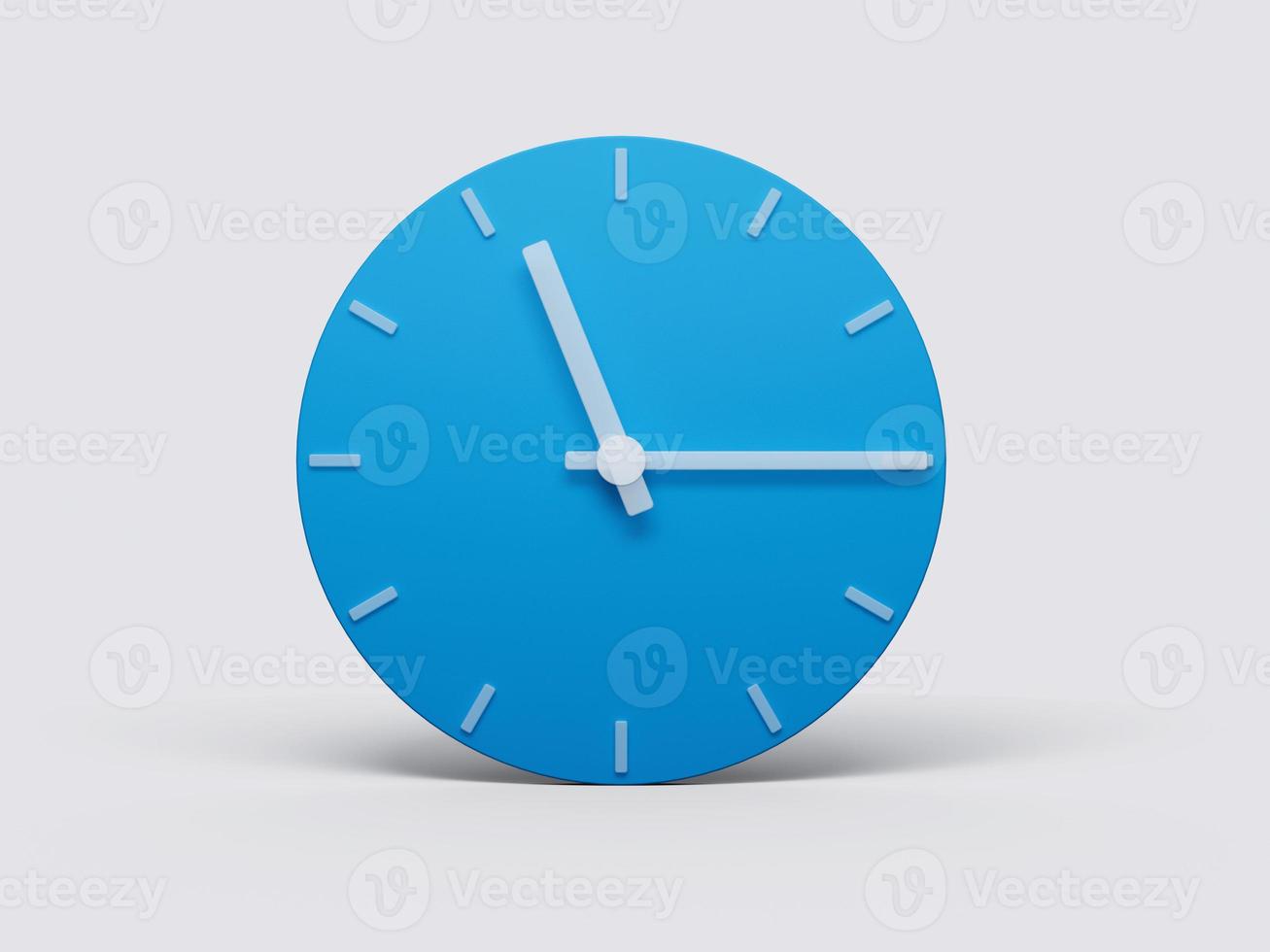 Minimal Clock time 11 15 o'clock or Eleven Fifteen on light pastel background 3d illustration photo