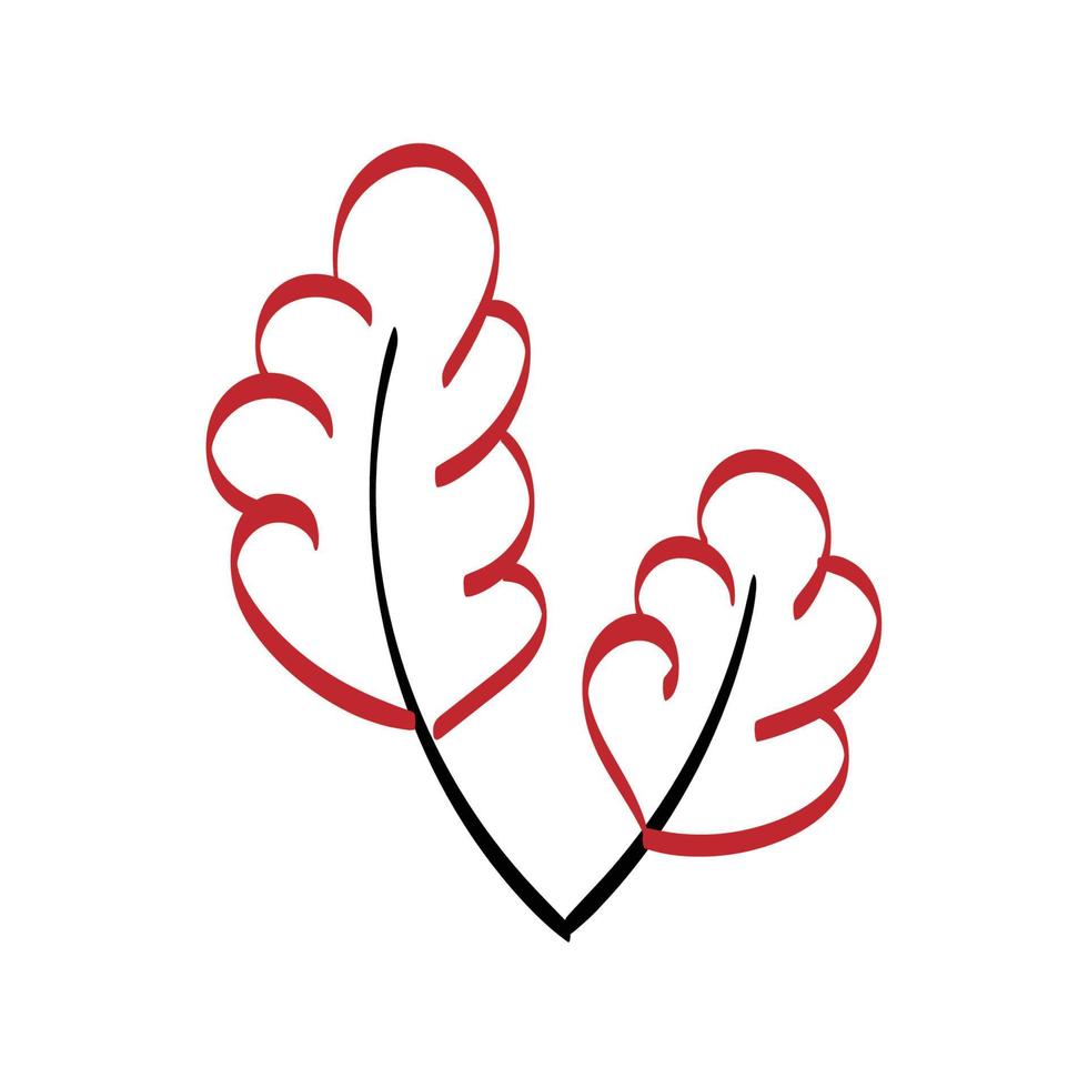 Hand Drawn Autumn element. Doodle design element. vector