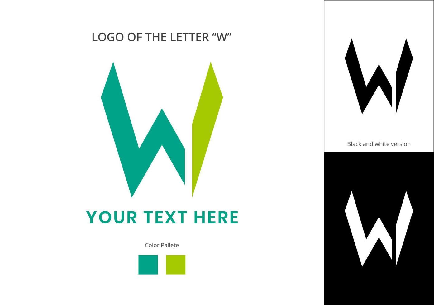 Simple Logo of the Letter W vector