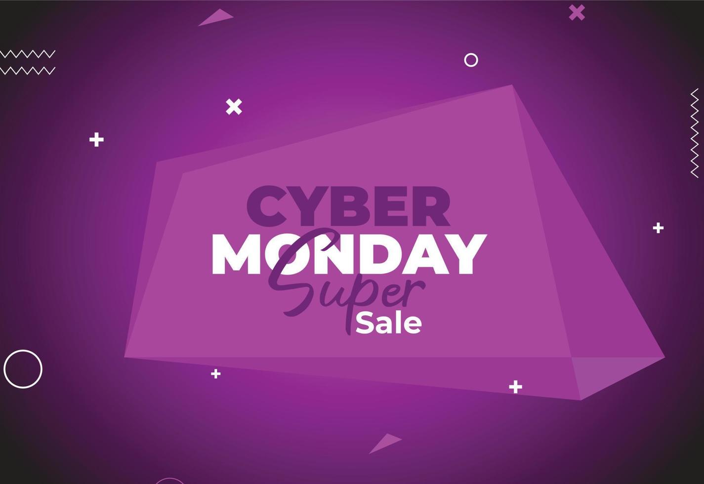 Cyber Monday sale poster. Commercial discount event banner. Cyber Monday textured. Vector business illustration. Cyber Monday vector illustration. Cyber Monday sale banner layout design