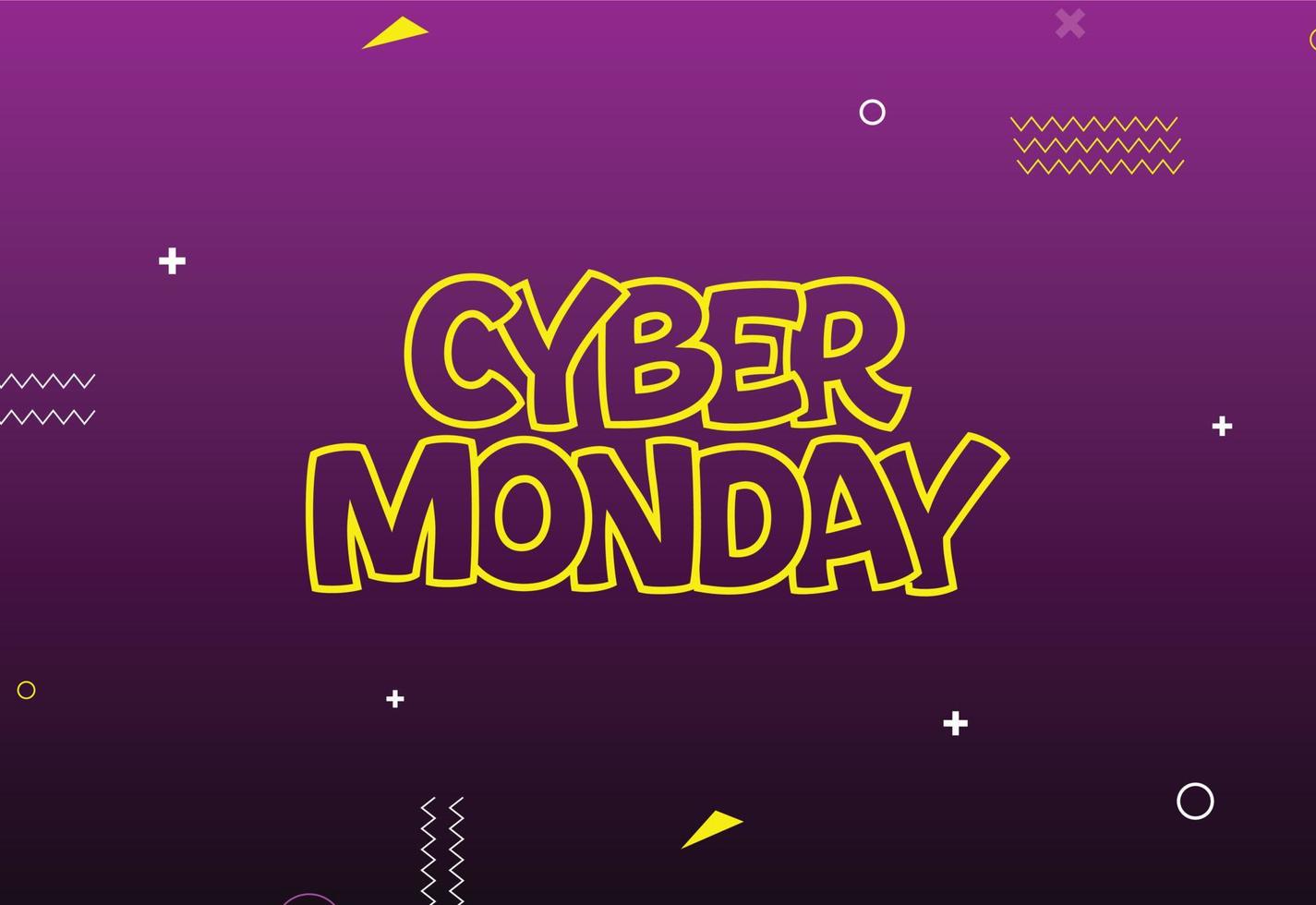 Cyber Monday sale poster. Commercial discount event banner. Cyber Monday textured. Vector business illustration. Cyber Monday vector illustration. Cyber Monday sale banner layout design