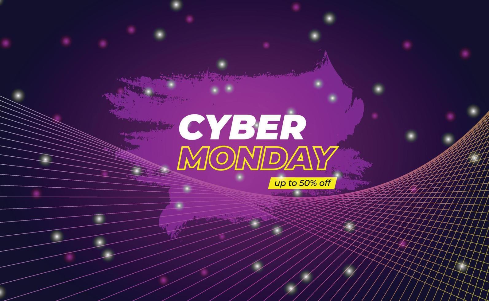 Cyber Monday sale poster. Commercial discount event banner. Cyber Monday textured. Vector business illustration. Cyber Monday vector illustration. Cyber Monday sale banner layout design