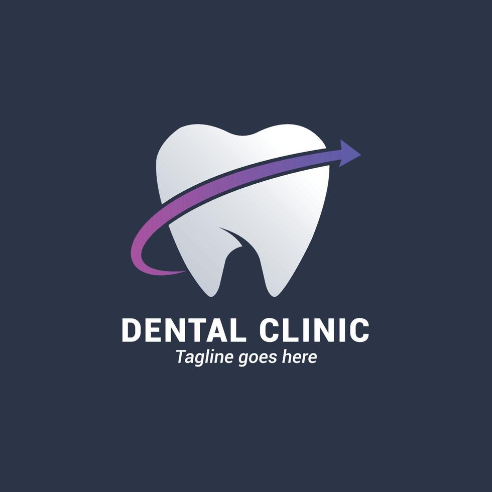 plantilla de logotipo de dientes de clínica dental vector