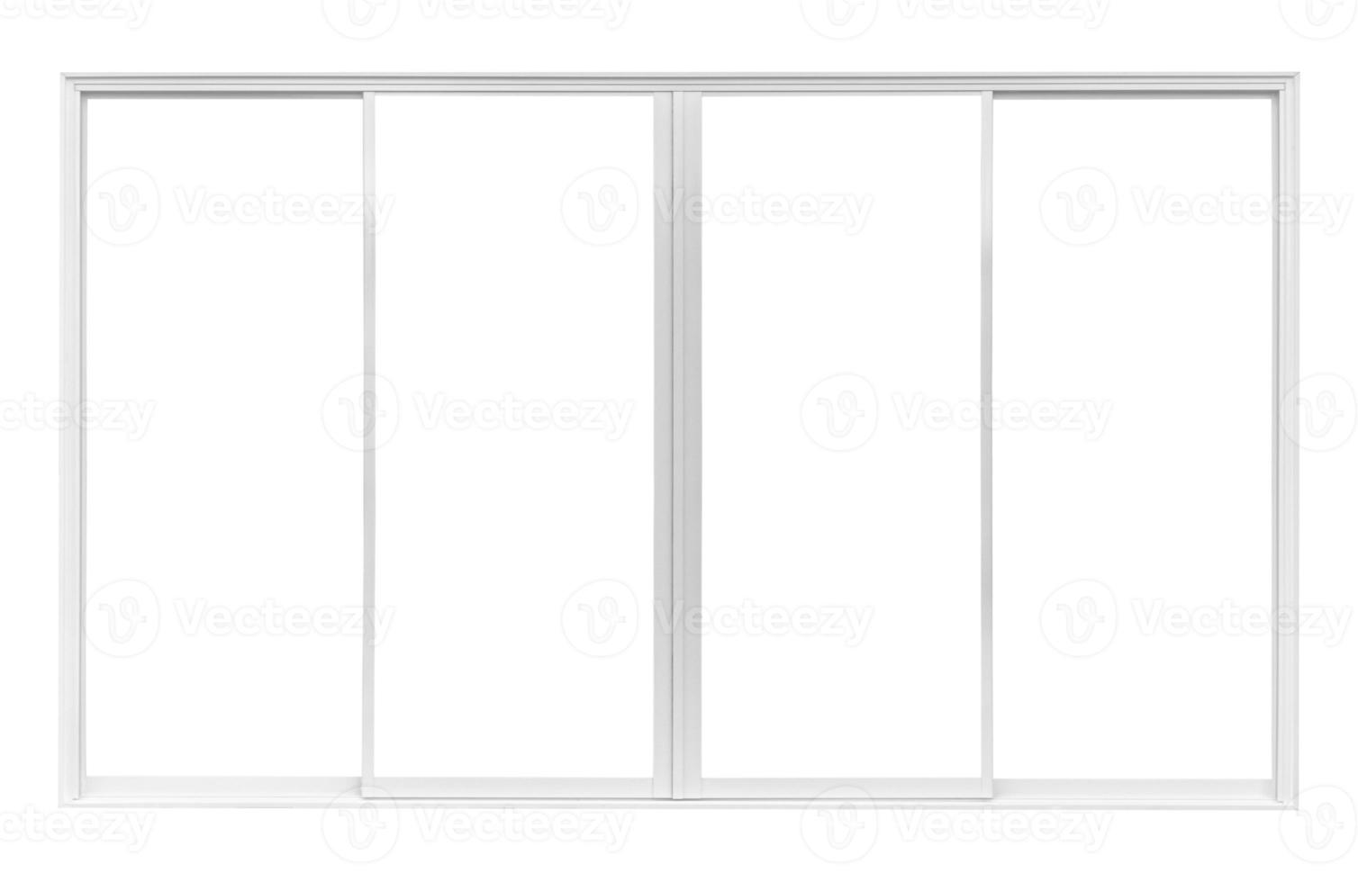 Real modern house window frame isolated on white background with clipping path photo