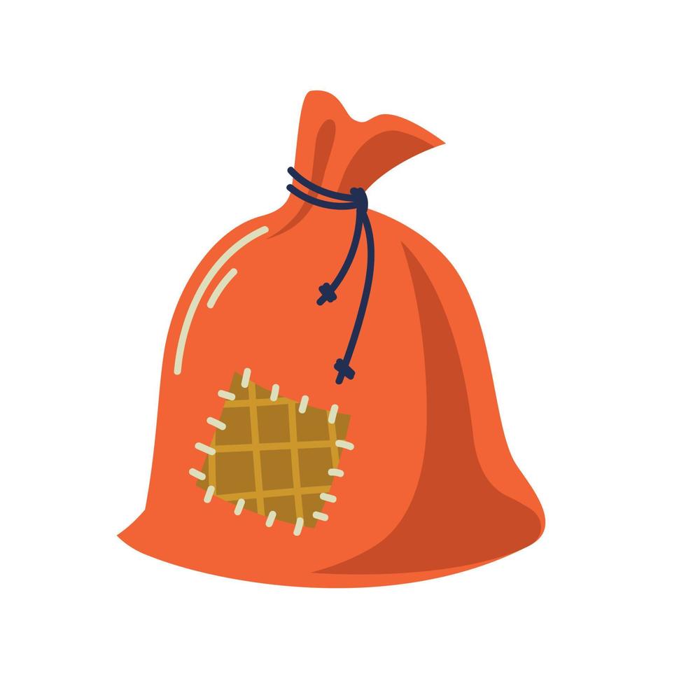 bolsa de santa claus con regalos de navidad. imagen vectorial vector