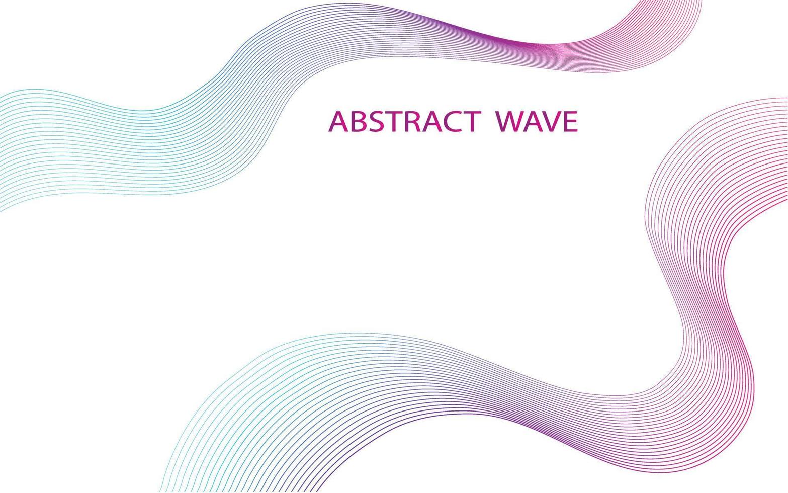 Abstract wave element for design. Digital frequency track equalizer. Stylized line art background. Vector illustration. Wave with lines created using blend tool. Curved wavy line, smooth stripe.