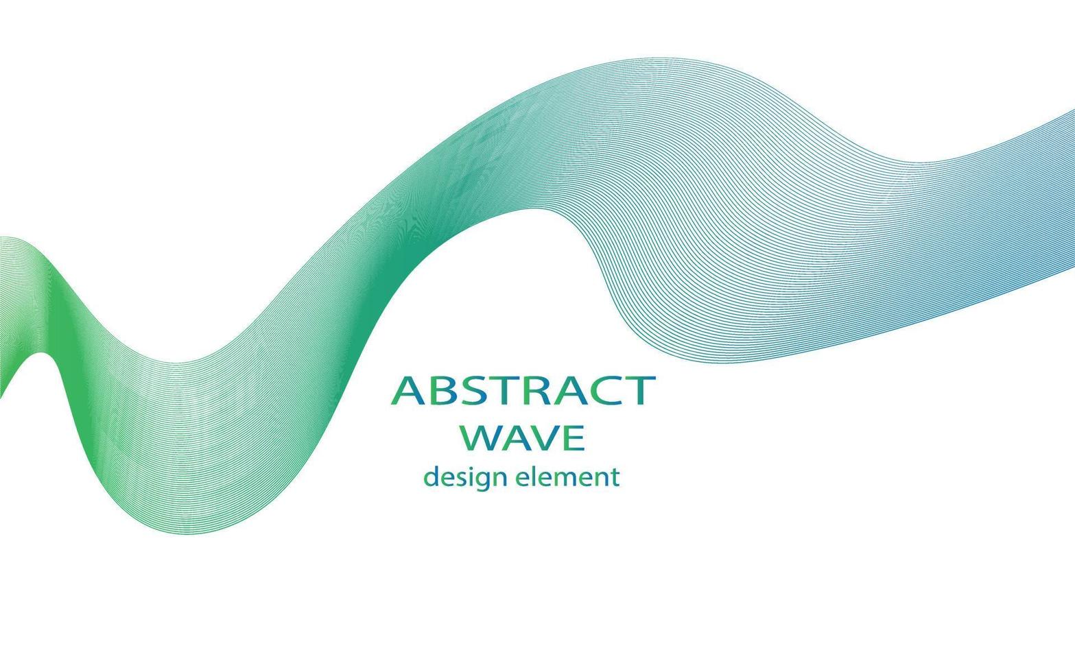 Abstract wave element for design. Digital frequency track equalizer. Stylized line art background. Vector illustration. Wave with lines created using blend tool. Curved wavy line, smooth stripe.