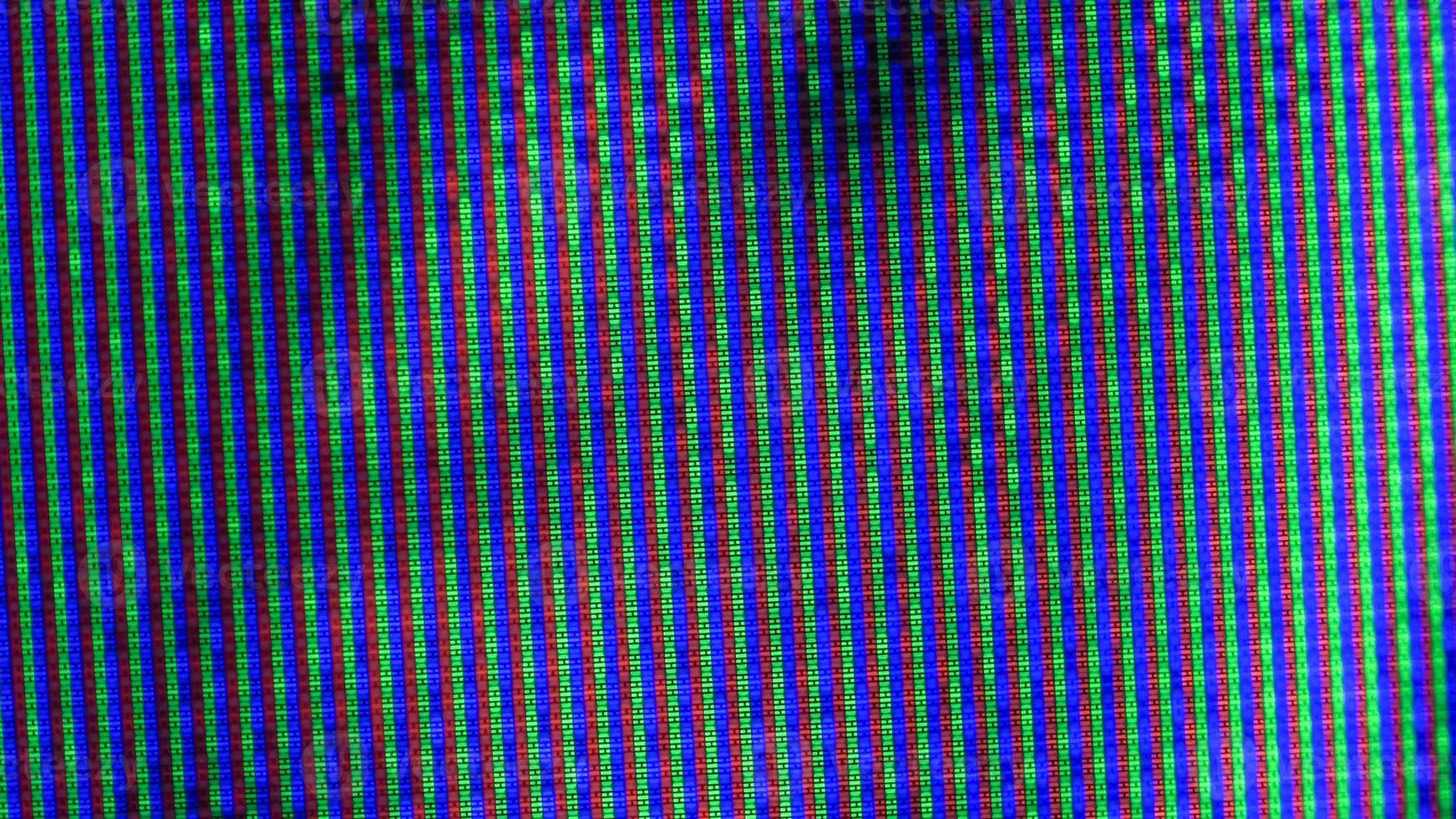 Close up view at a plasma tv while showing television activity. photo