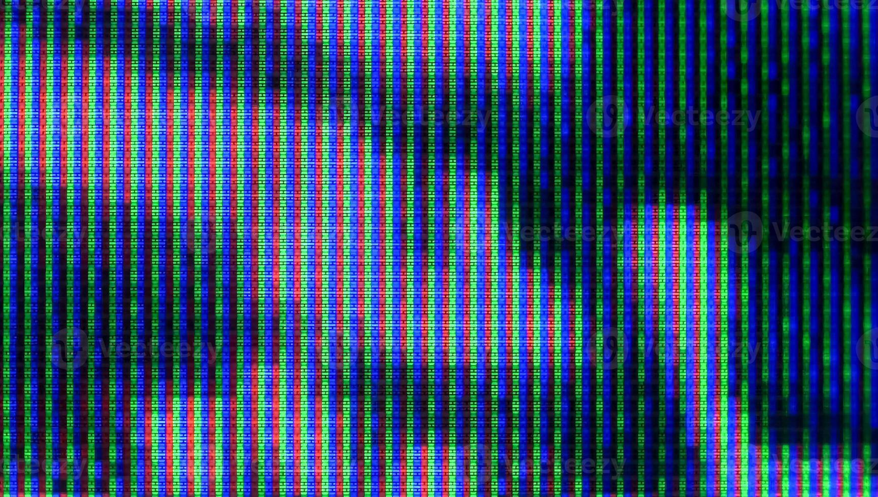 Close up view at a plasma tv while showing television activity. photo