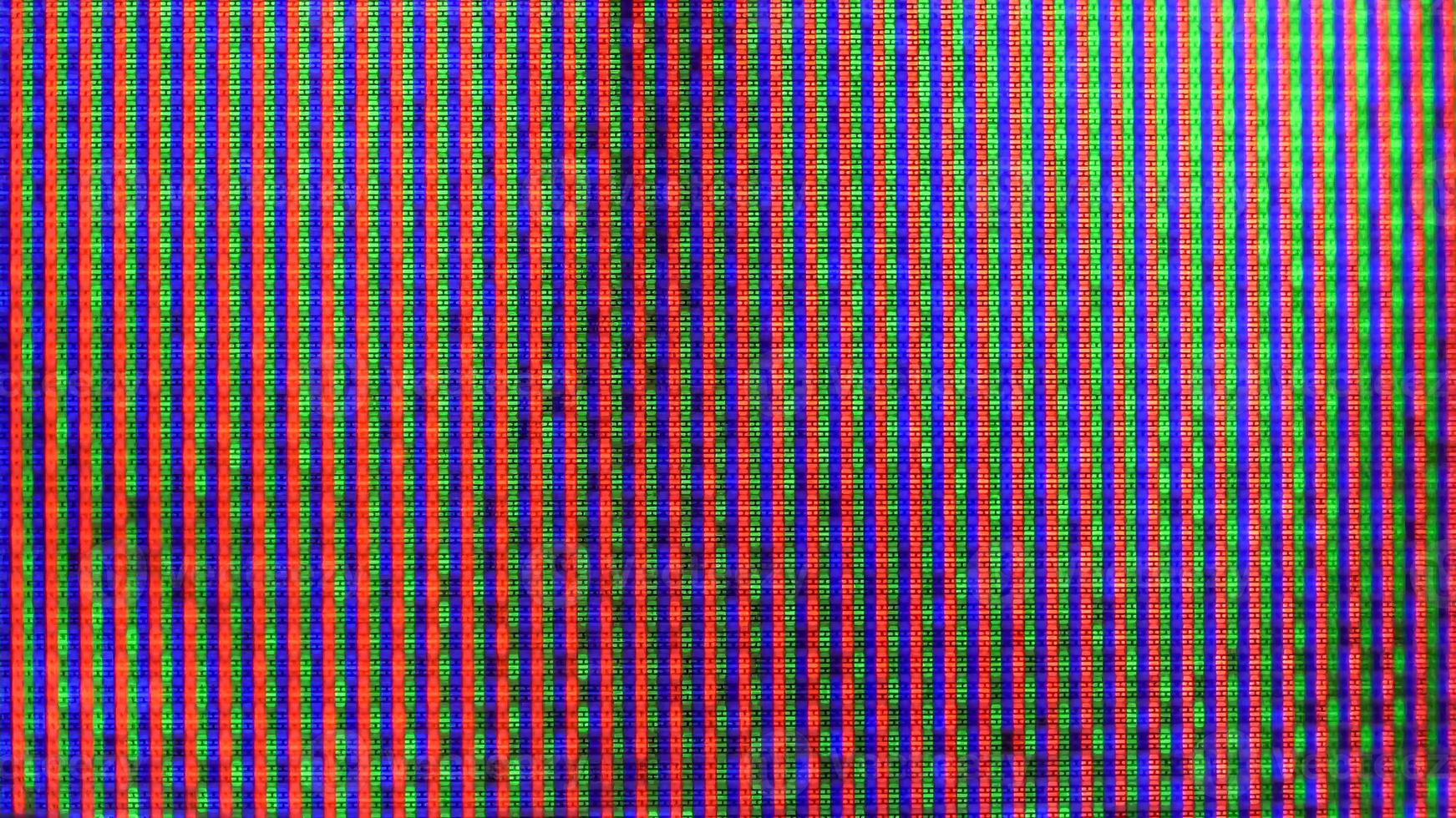 Close up view at a plasma tv while showing television activity. photo