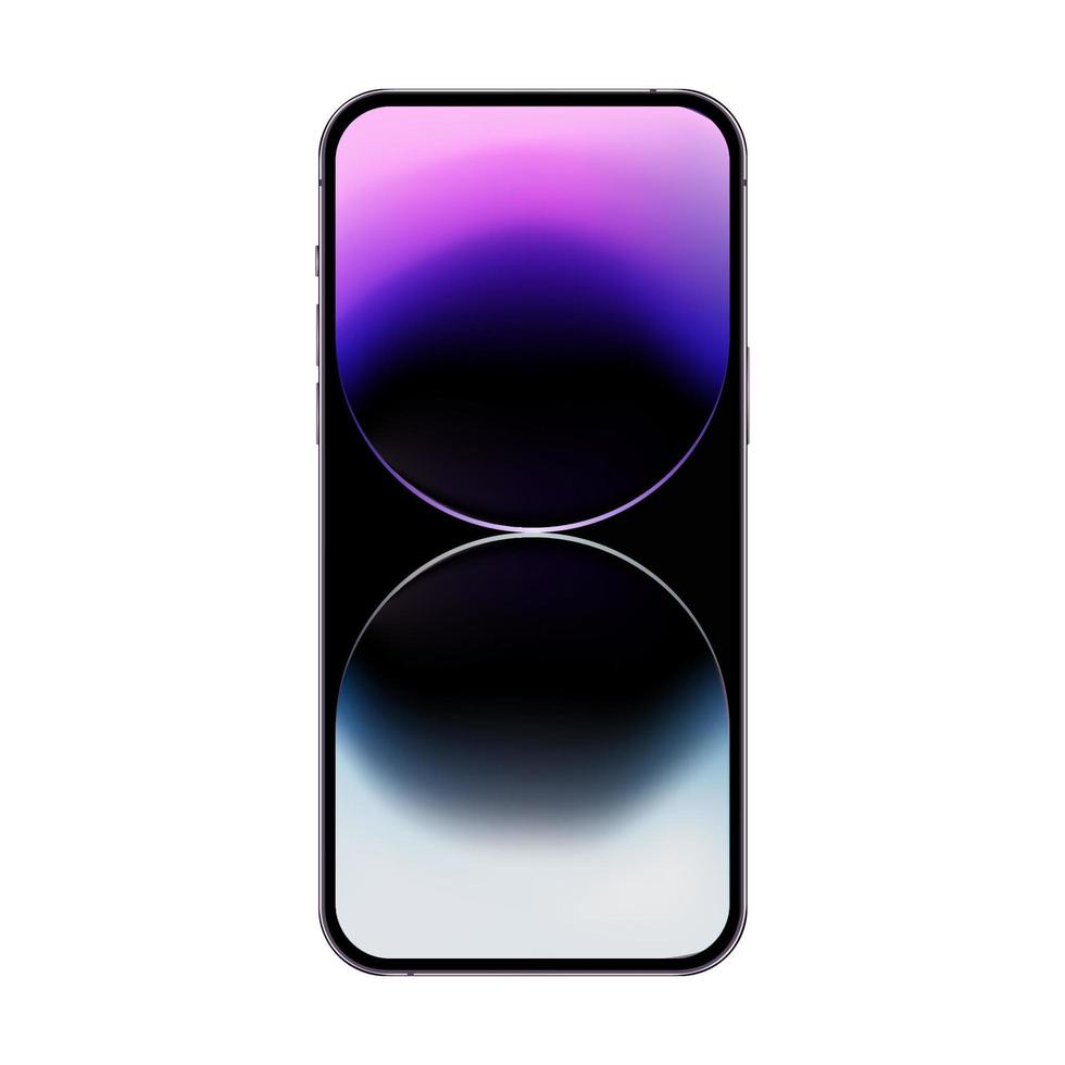 new mobile phone model in 2022 gradient purple tone Black frame is a popular mobile phone The most popular in the world photo