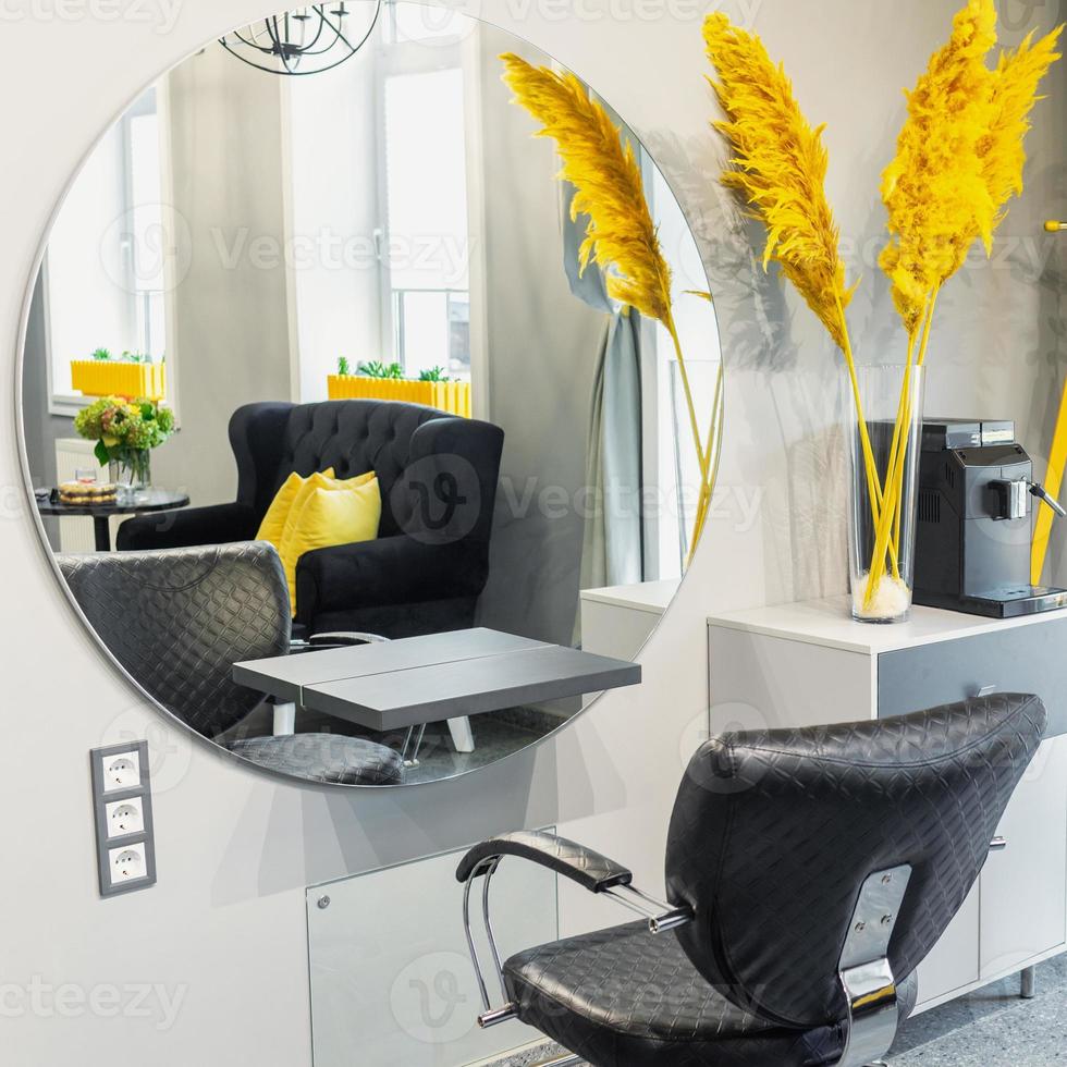 Interior of modern beauty salon photo