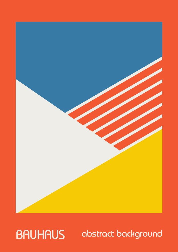 afiches de diseño geométrico mínimos de los años 20, arte mural, plantilla, diseño con elementos de formas primitivas. fondo de patrón retro bauhaus, círculo abstracto vectorial, triángulo y arte de línea cuadrada vector