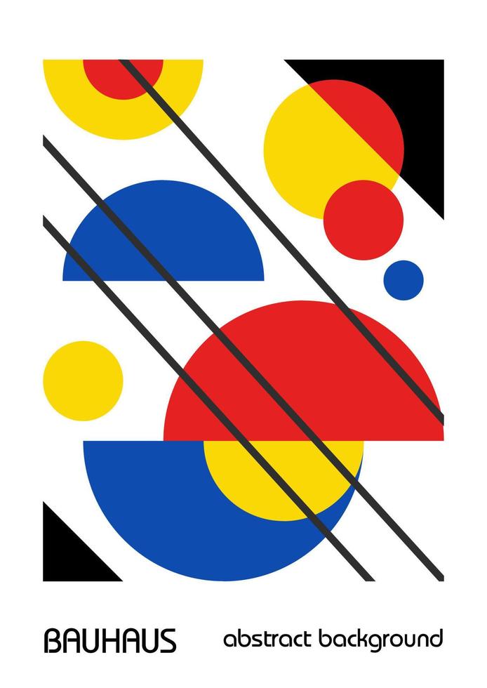 afiches de diseño geométrico mínimos de los años 20, arte mural, plantilla, diseño con elementos de formas primitivas. fondo de patrón retro bauhaus, círculo abstracto vectorial, triángulo y arte de línea cuadrada. vector