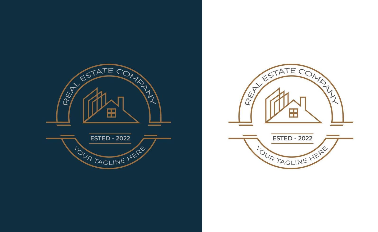 Real estate logo design vector