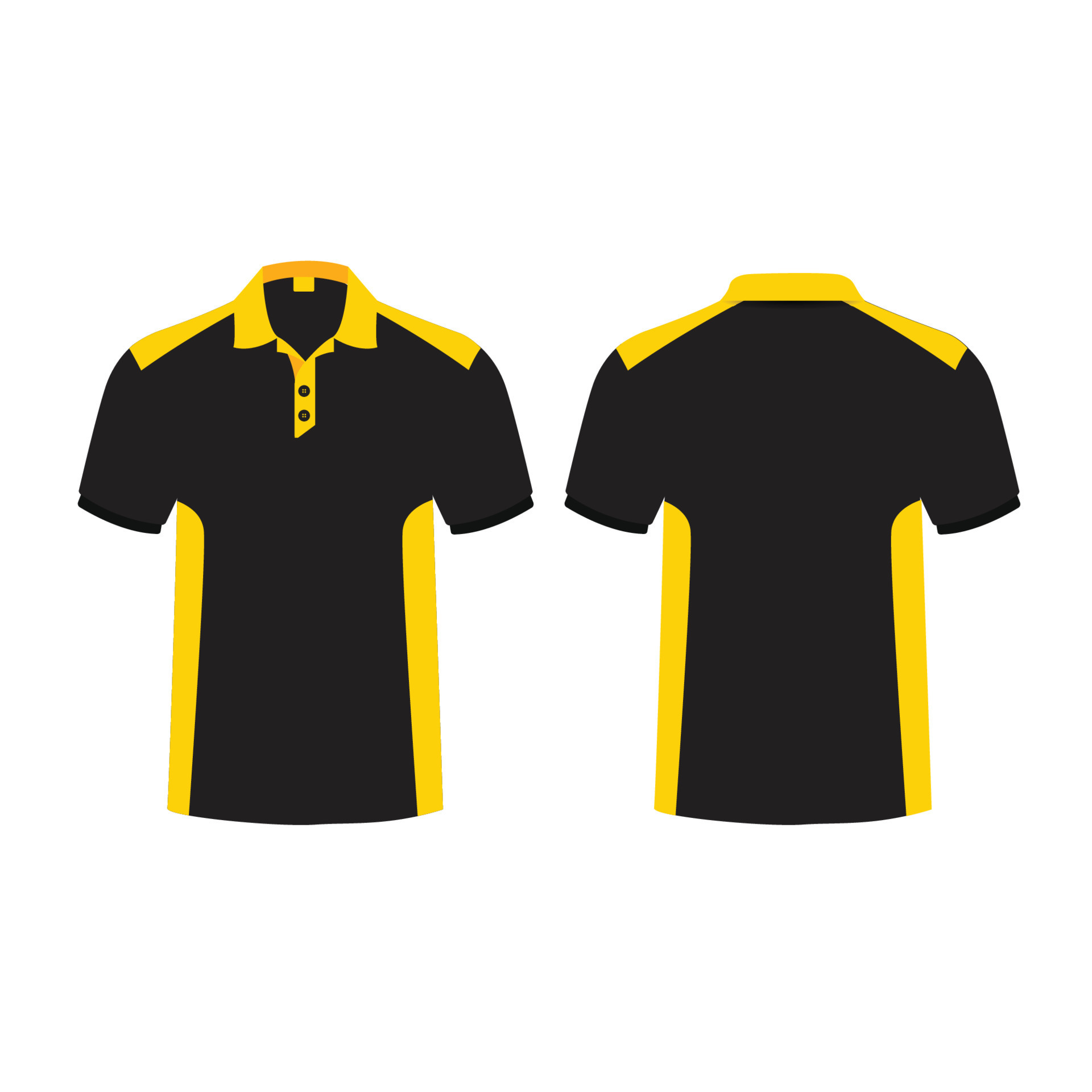 Pullover sports Polo shirt, yellow and black design template 12974077 ...