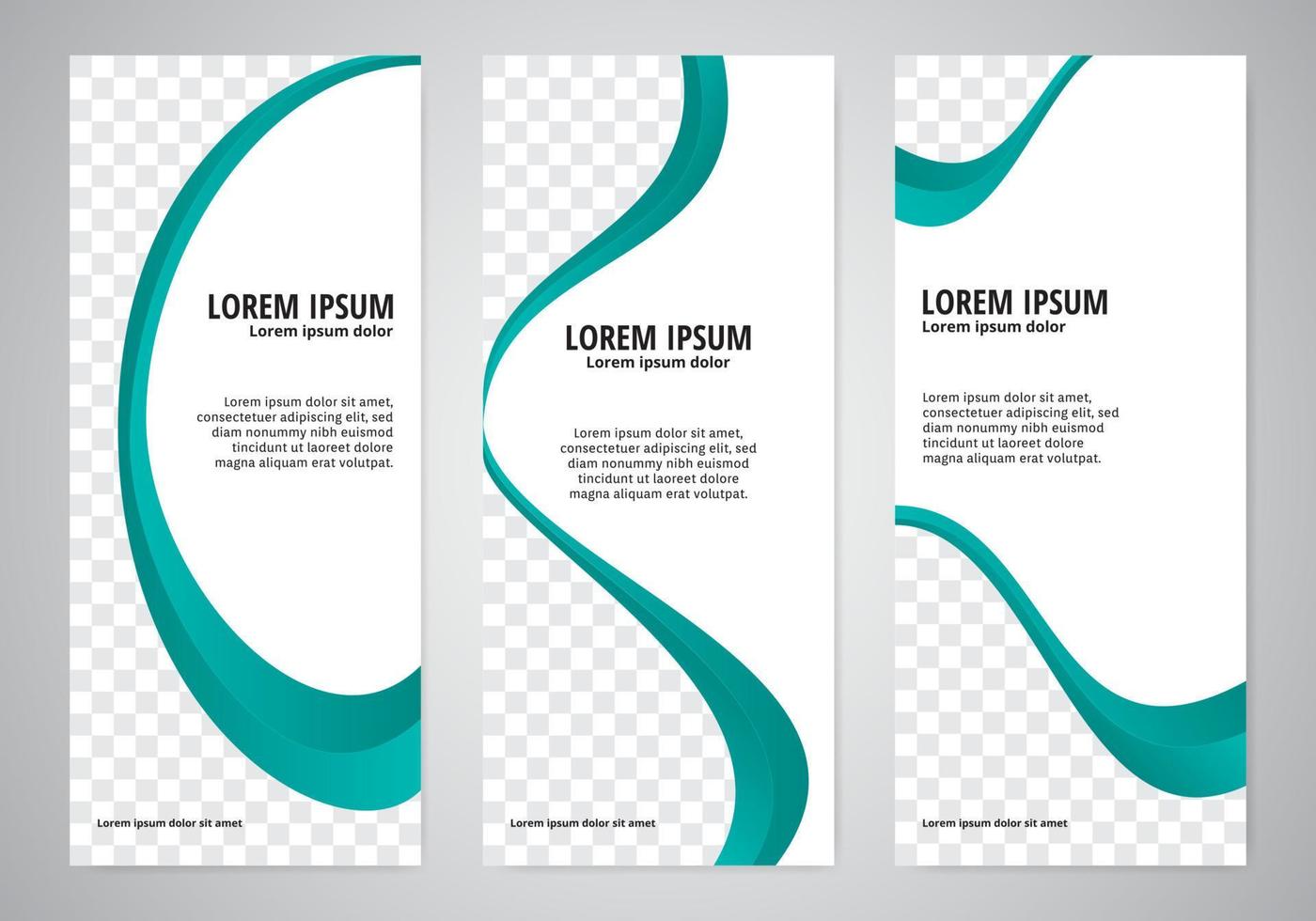 set of simple vertical banner templates vector