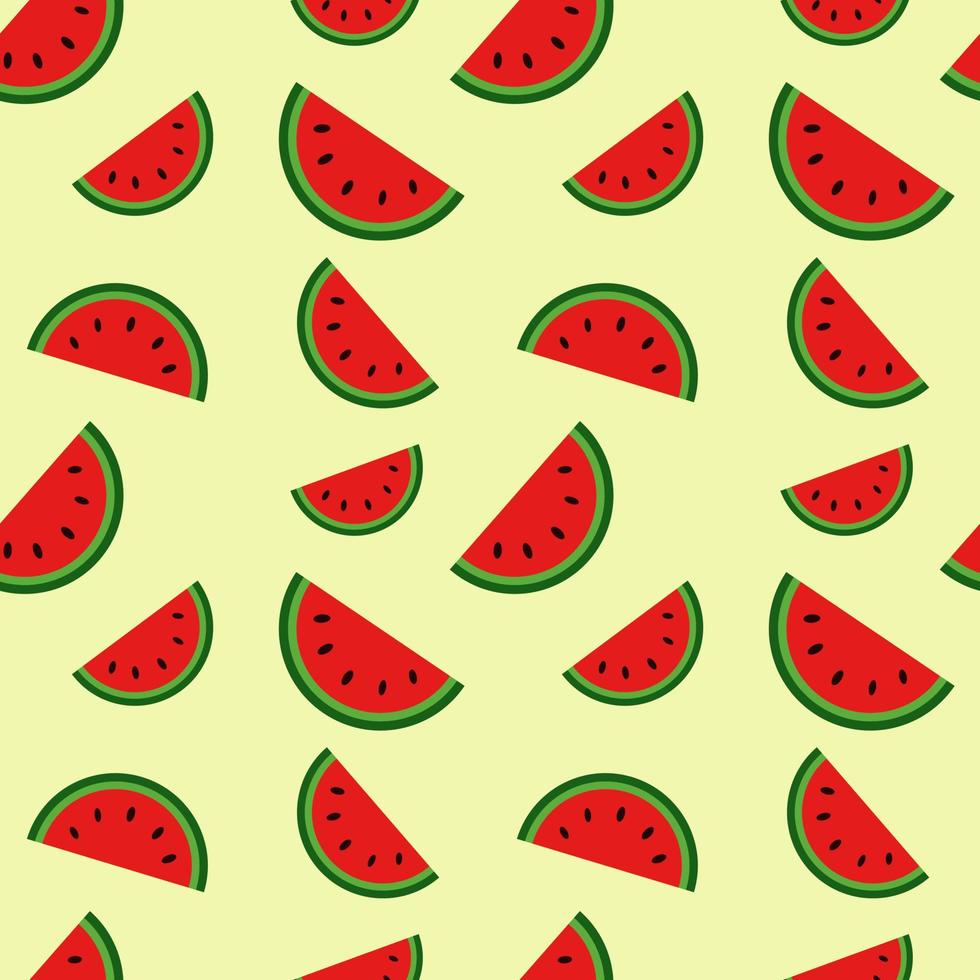 Watermelon, seamless pattern, vector. Pattern of halves of watermelon. vector