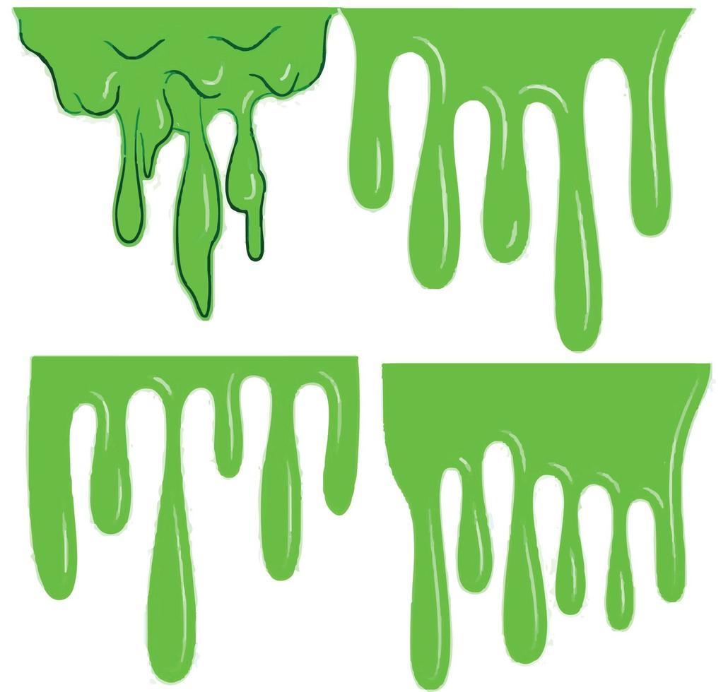 Splash green image made in four different patterns of green vector