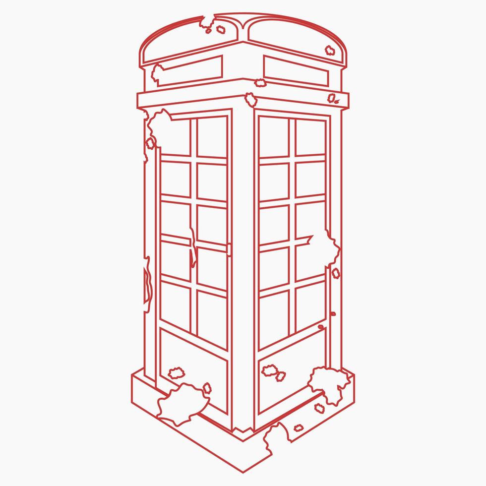 Phone box in london Royalty Free Vector Image - VectorStock