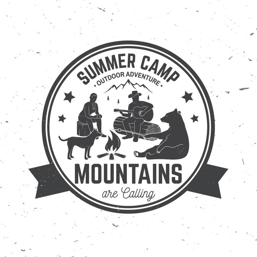 campamento de verano. ilustración vectorial vector