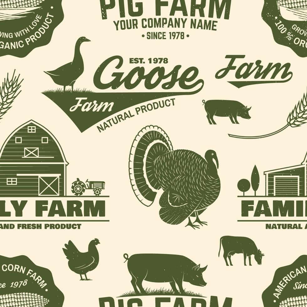 American Farm seamless pattern. Vector. vector