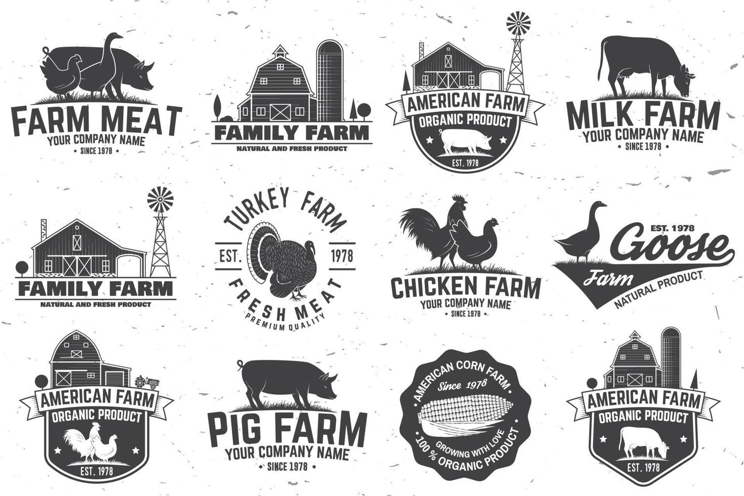 American Farm Badge or Label vector