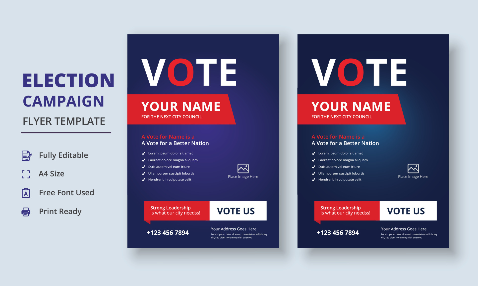 Election Campaign Flyer Template, Political Campaign Flyer Template