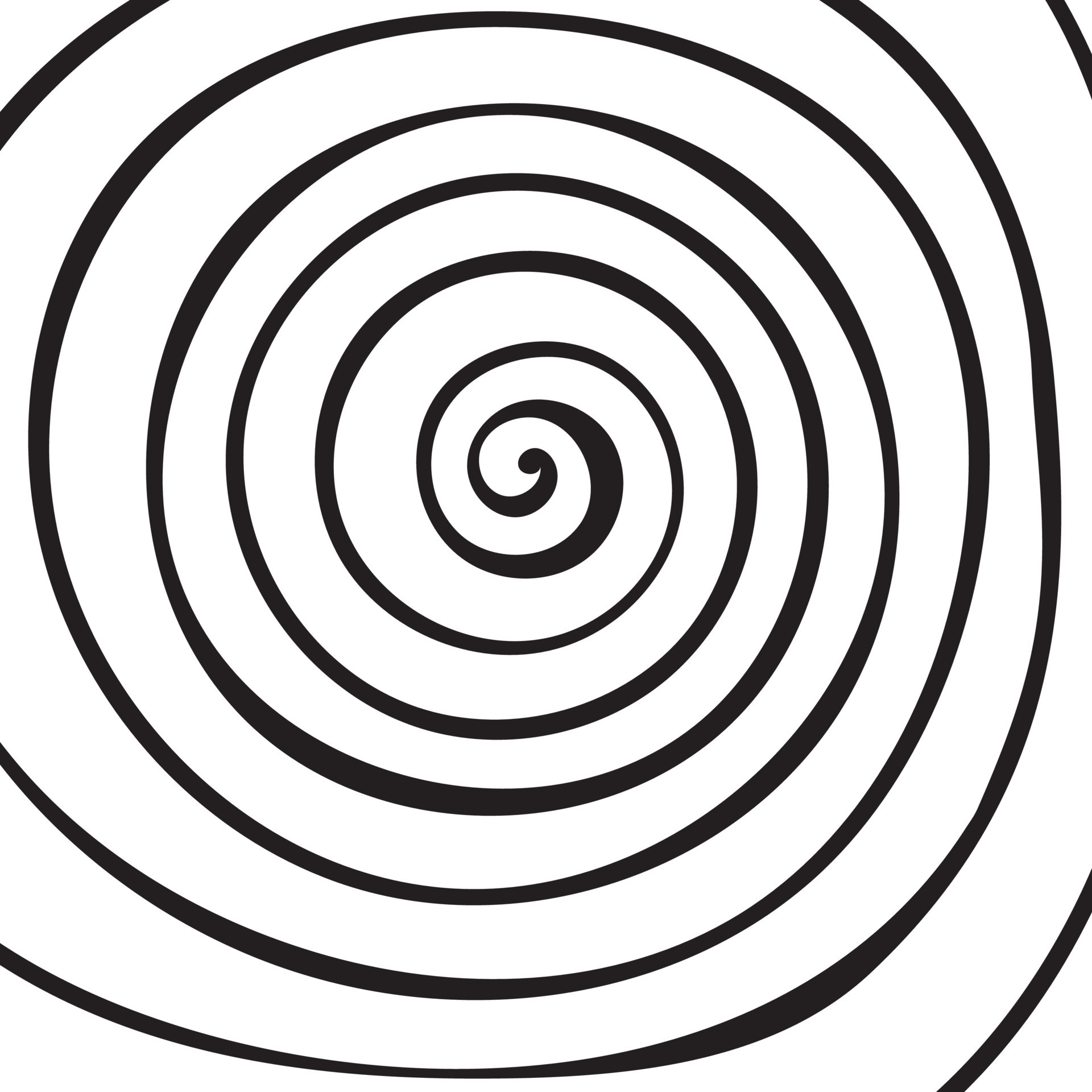 Hand drawn spiral in doodle style. 12975575 Vector Art at Vecteezy