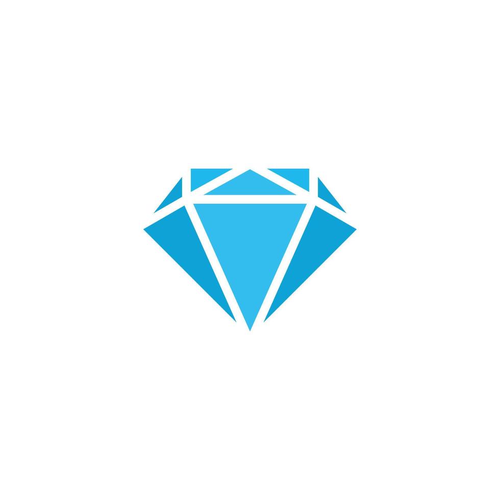 vector de logotipo de degradado geométrico simple de diamante azul