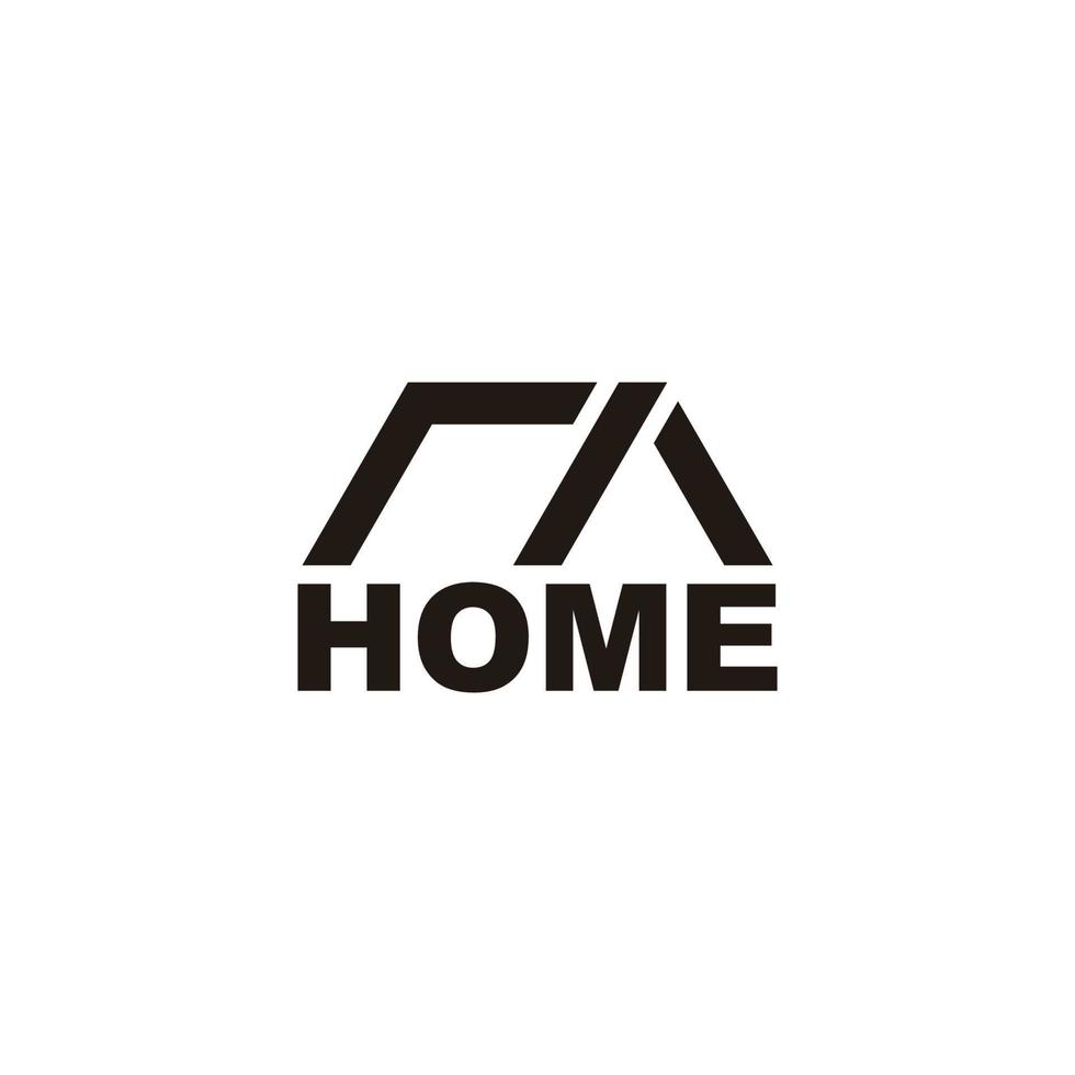 letter ra text home geometric simple flat design logo vector