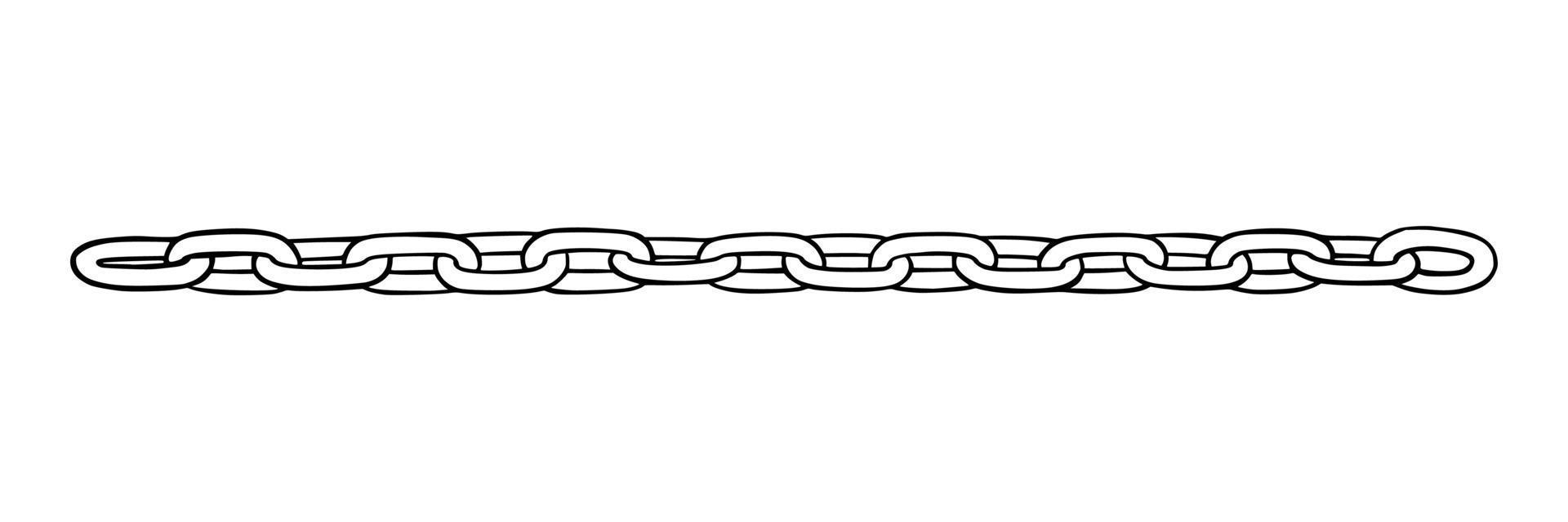 Chain as symbol of unity and cooperation. Sketch of metal chains. Vector illustration 12975839
