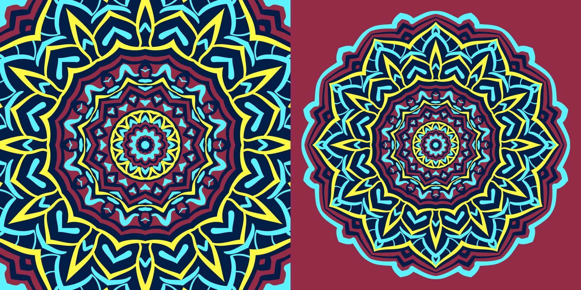 abstract round mandala traditional texture design vintage background for web or print vector element