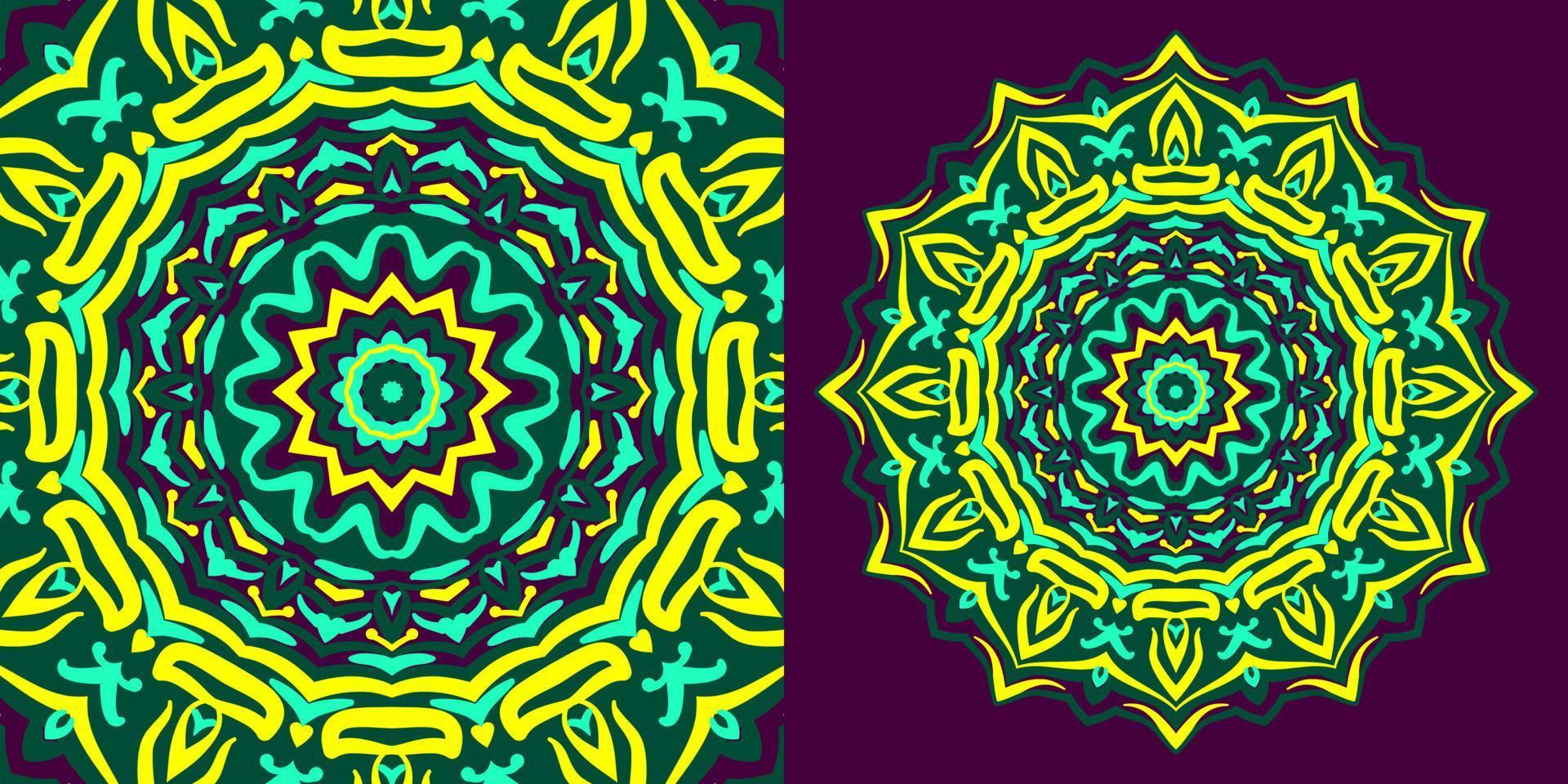 Fondo vintage de diseño de textura tradicional de mandala redondo abstracto para web o elemento de vector de impresión