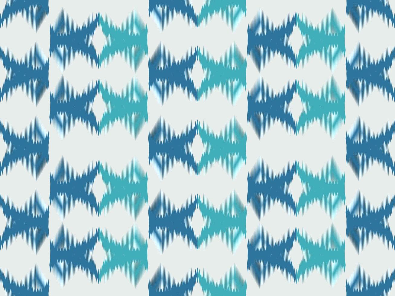 Ikat pattern emboidery style vector