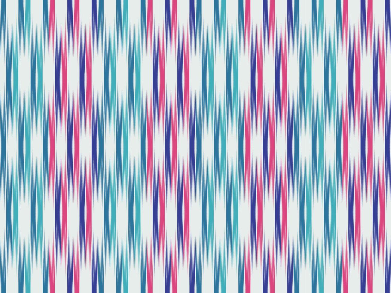 Ikat pattern emboidery style vector