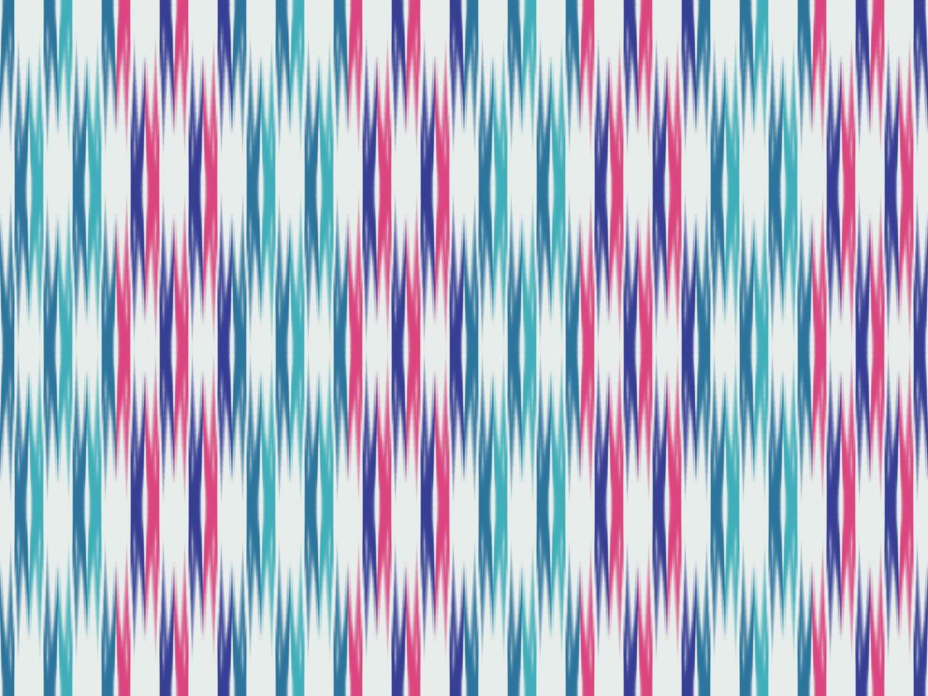 Ikat pattern emboidery style vector