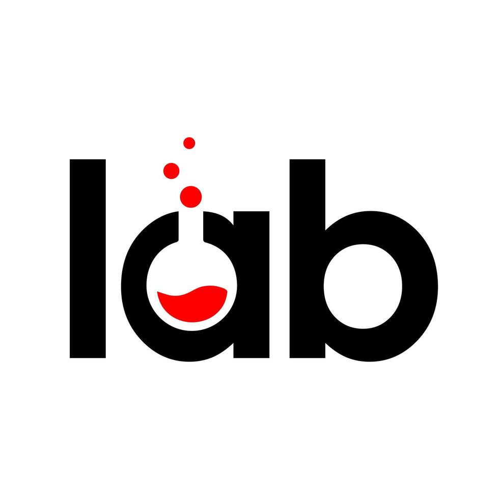 el diseño del vector del logotipo del laboratorio