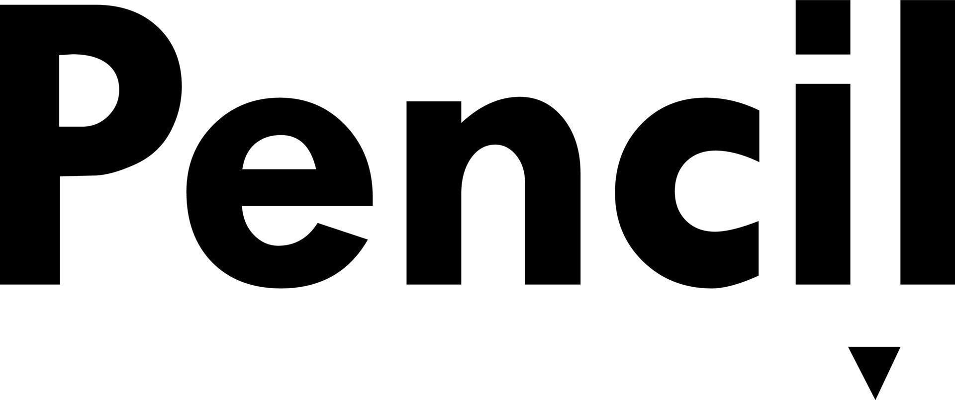 el diseño vectorial del logotipo del lápiz. vector