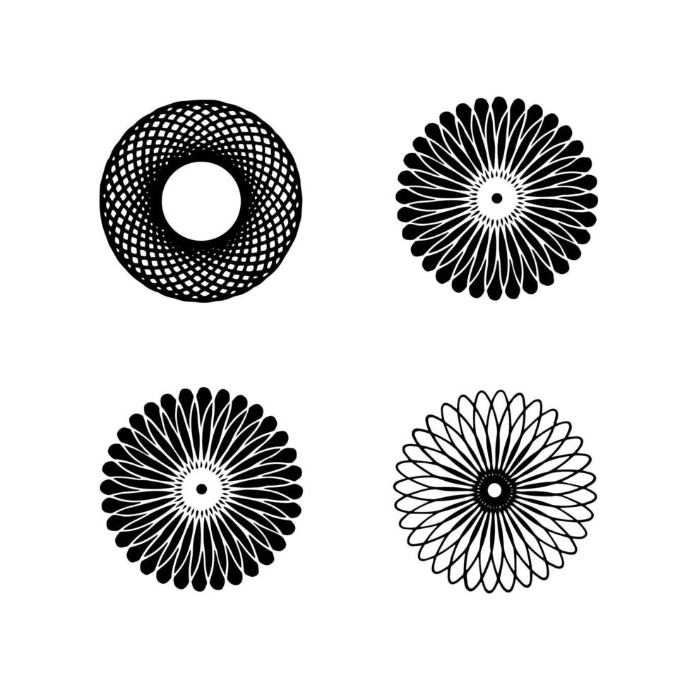 conjunto de diferentes formas lineales inspiradas en el brutalismo, colección de extrañas estructuras alámbricas vectoriales formas geométricas 3d, distorsión y transformación de la figura. vector