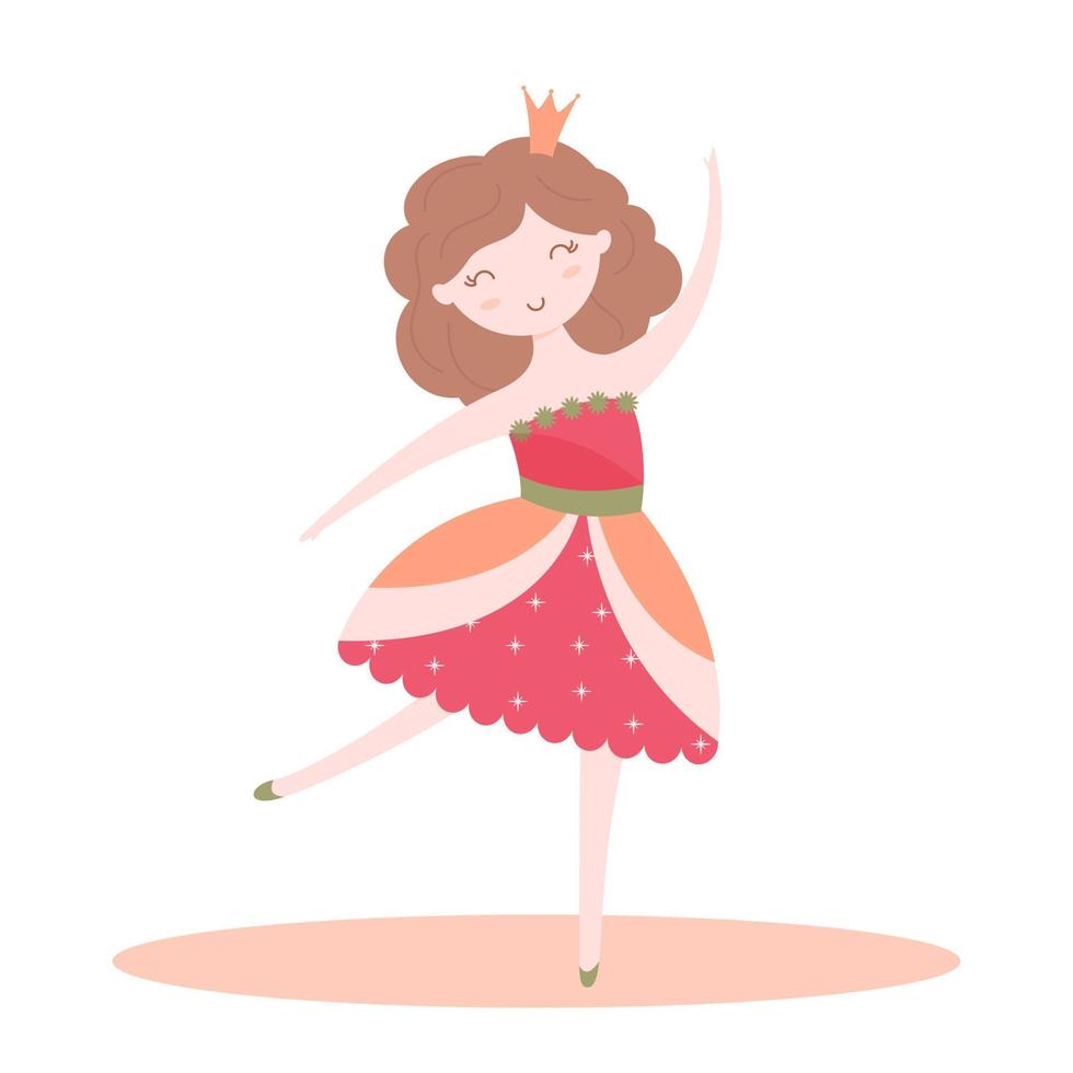 pequeña princesa bailarina vector