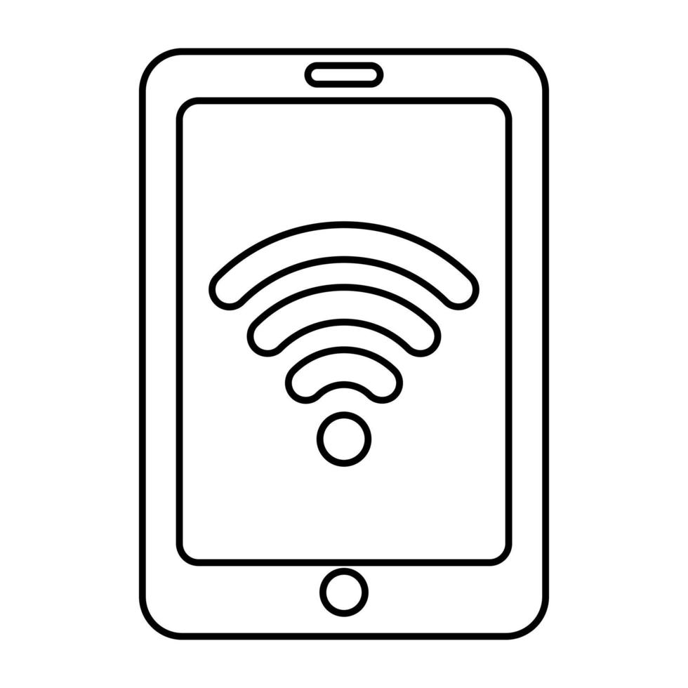 icono de diseño moderno de wifi móvil vector