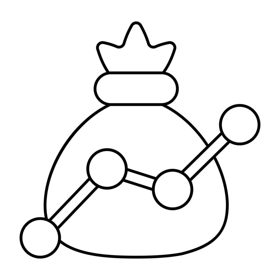 Financial Analytics icon, editable vector